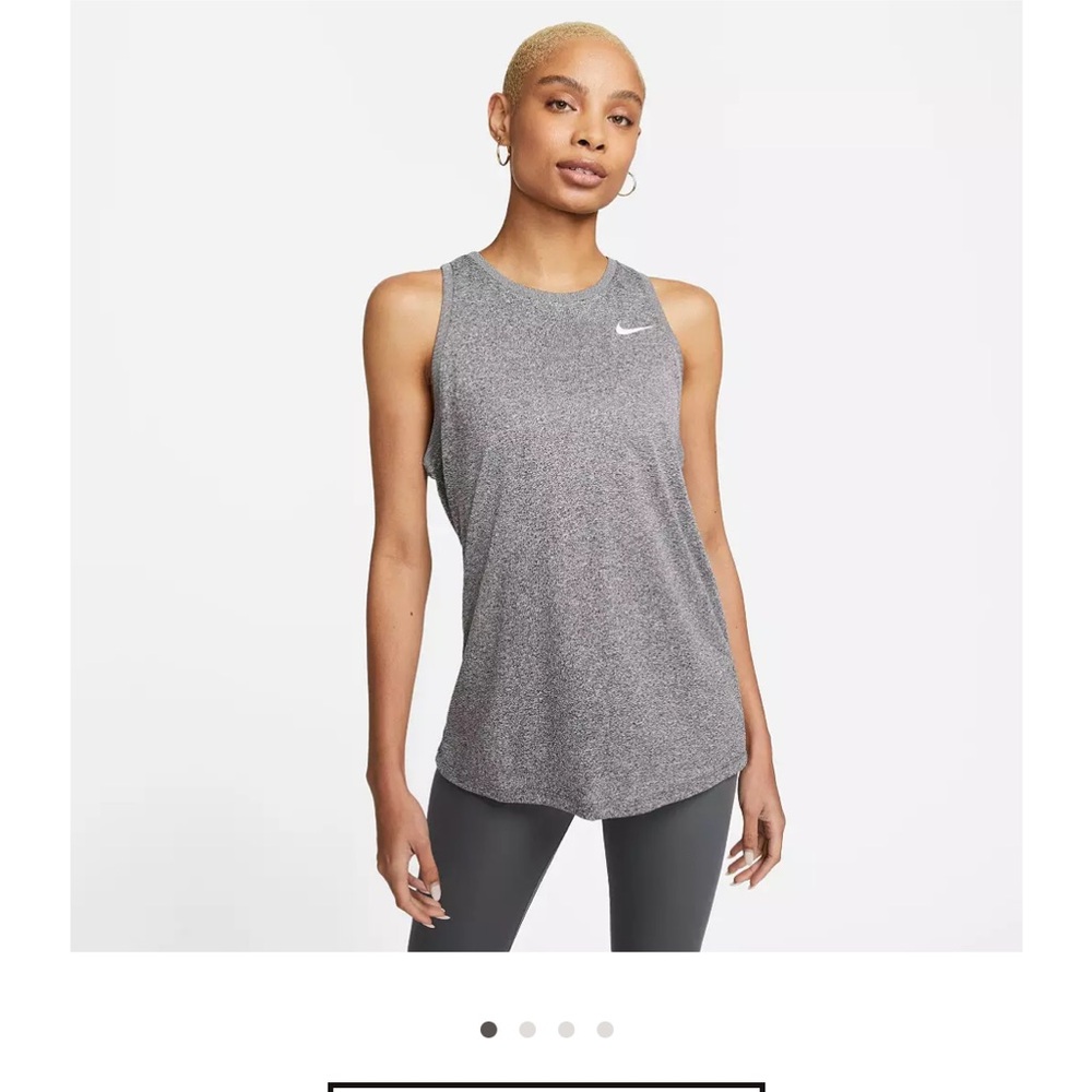 Nike Women's Heather Gray Dri-FIT Training Tank Size Large